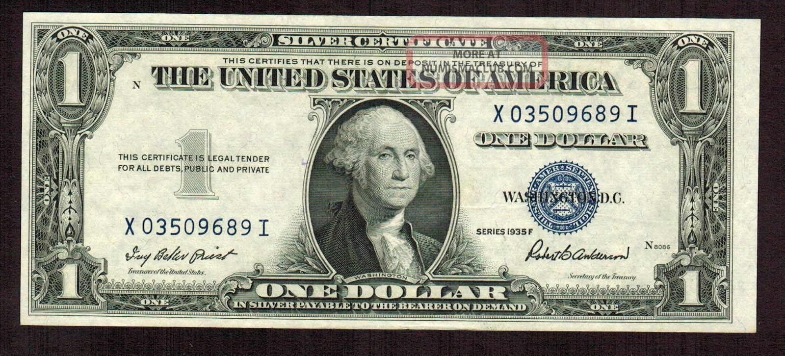 $1 1935 F Silver Certificate Choice Au More Currency 4