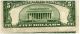 1950a Five Dollars Federal Reserve Note - Faulty Alignment On Back Paper Money: US photo 1