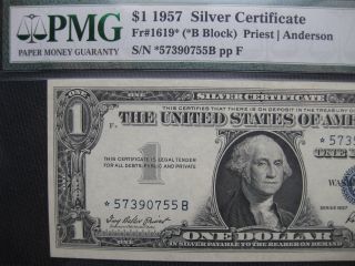 Star 1957 $1 Silver Certificate - Pmg photo