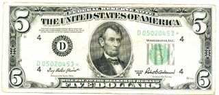 1950b Federal Reserve Note Star photo