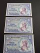 3x Series 661 Unc $1 One Dollar Military Payment Certificate S&h Us & Ca Paper Money: US photo 1