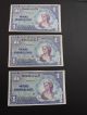 3x Series 661 Au $1 One Dollar Military Payment Certificate S&h Us & Ca Paper Money: US photo 1
