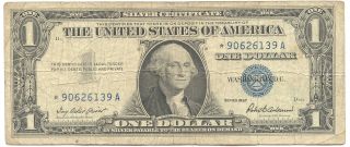 U.  S 1957 One Dollar Silver Certificate Star Note 6139 photo