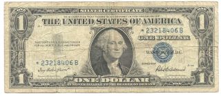 U.  S 1957 One Dollar Silver Certificate Star Note 8406 photo