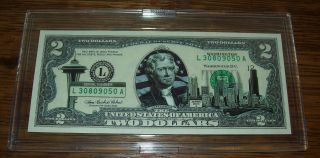 2003 Two Dollar Note State Washington Overprint Commemorative $2 Bill Unc. photo