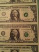 1 Dollar Uncut Sheet Of 4 Bills Unc 2001 Series Bureau Engraving Printing Small Size Notes photo 4