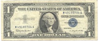 U.  S 1957 B One Dollar Silver Certificate 5704 photo