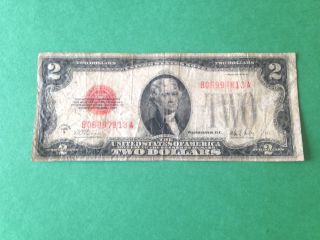 Rare Key Date 1928b Red Seal $2 United States Note Rare Collector Note photo