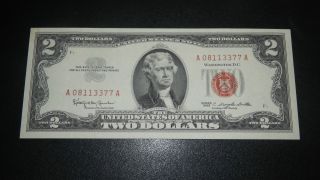 1963 $2 United States Note - Gem Crisp Uncirculated photo