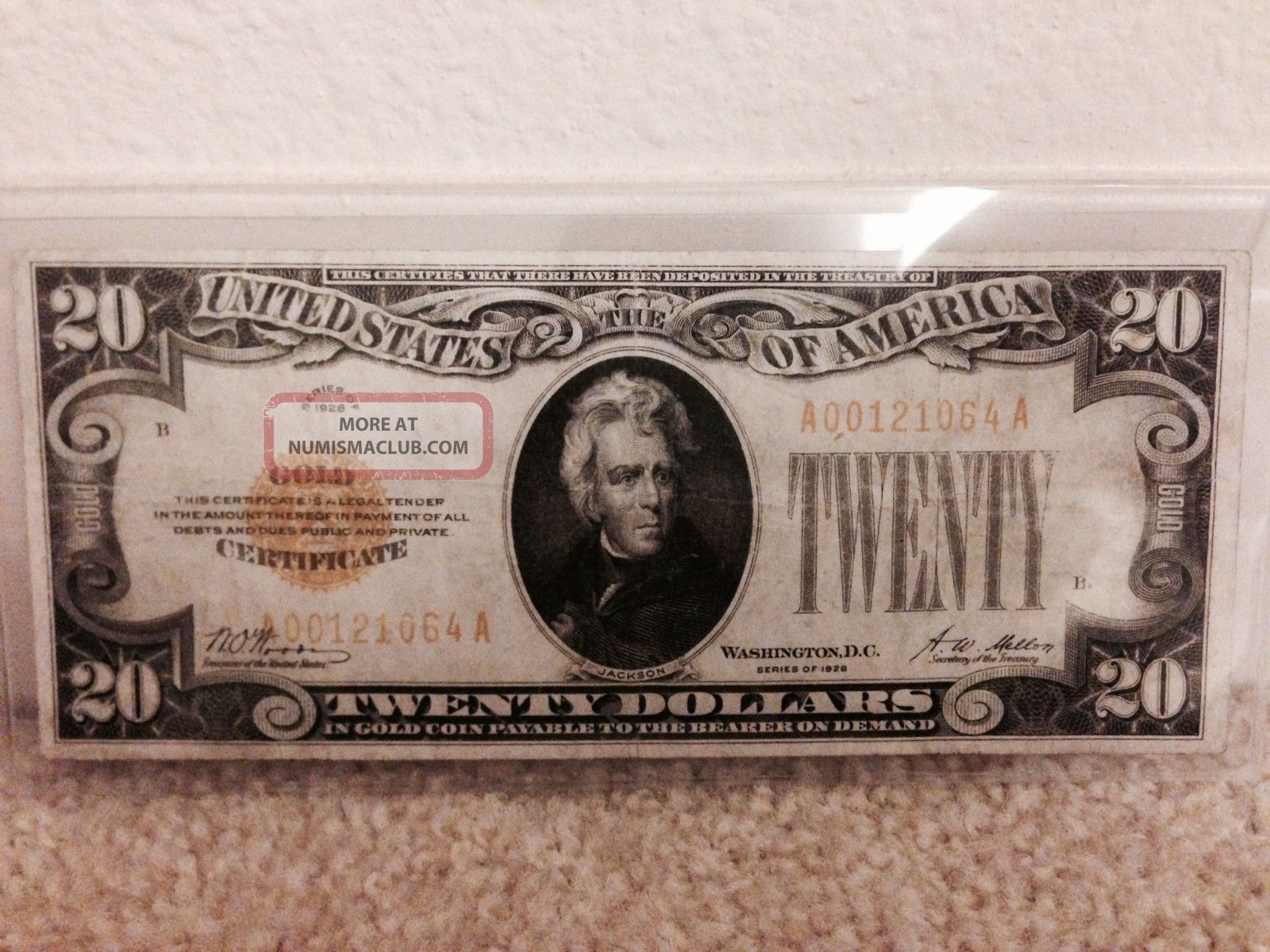 1928 $20 Gold Certificate Small Size Notes photo