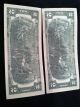 Two 2 Dollar Bills In Sequence 1976 1634 St.  Louis - H Neff - Simon Crisp Unc Small Size Notes photo 4