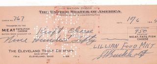 Ww Ii U.  S.  Government Ration Check 1944 Office Of Price Administration photo