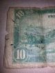 1914 $10 Dollar Large Note Blue Seal Federal Reserve Note Atlanta Georgia 6 - F Large Size Notes photo 2