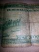 1914 $10 Dollar Large Note Blue Seal Federal Reserve Note Atlanta Georgia 6 - F Large Size Notes photo 3