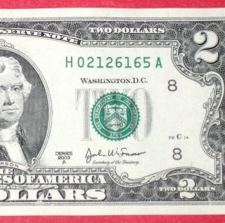 2003a $2 Federal Reserve Note More Currency 4 Combined photo