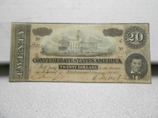 $20 1864 Confederate States Of America Richmond photo