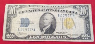 $10 Ten Dollar Silver Certificates North Africa Emergency Relief Note 1934a photo