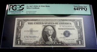 1935g - - $1 - Silver Certificate.  Pcgs And Graded Very Choice 64. . photo