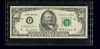 Fr.  2116 - F $50 1969b Federal Reserve Note Vf - Xf Crisp Atlanta - Low Print photo