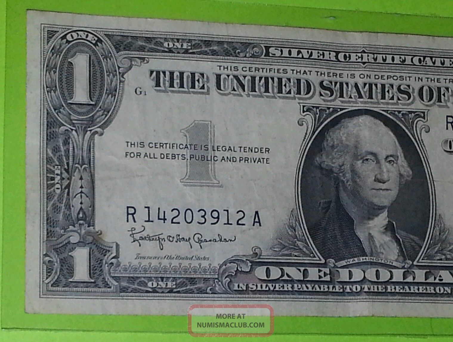 One Dollar Silver Certificate 1957b Blue Seal Circulated R14203912a