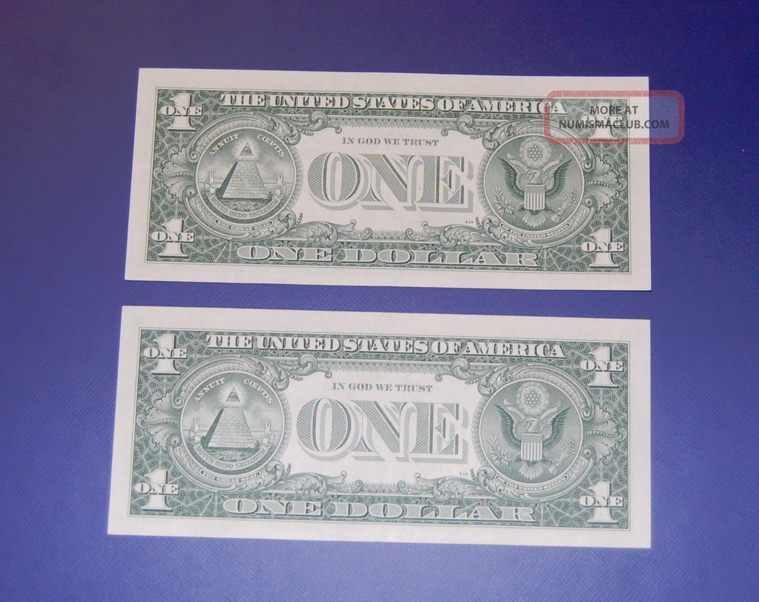 1957 A $1 Silver Certificate 2 Consecutive Crisp Uncirculated