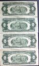 One Each 1953 $2,  1953a $2,  1953b $2 & 1953c $2 Four Total (a75113243a) Small Size Notes photo 1