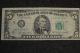 Multiple Gutter Folds On 1977 $5 Frn With 2 Gutter Folds Thru Lincolns Head Paper Money: US photo 1