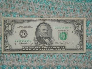 D Series 1974 Fifty Dollars Bill In. . . photo