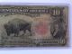 1901 Large Size Bison $10 Us Legal Tender Note Fr 114 Lyons - Roberts Large Size Notes photo 1