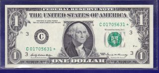 1969 $1 Federal Reserve Note Frn C - Star Cu Star Unc photo