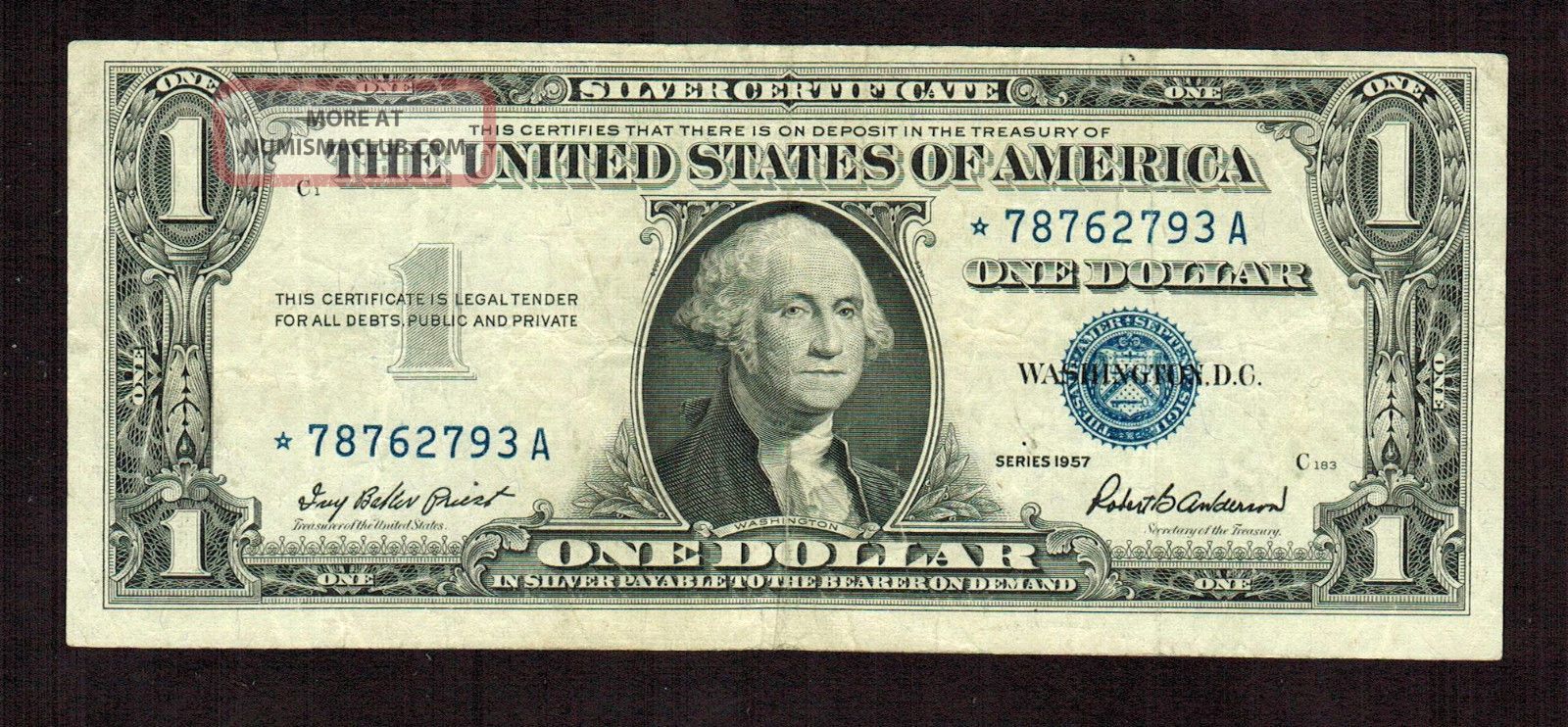 Star 1957 $1 Silver Certificate More Currency 4