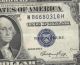 Au Crisp 1935e Silver Certificate Blue Seal W86680318h $1.  Old Currency Godless Small Size Notes photo 2