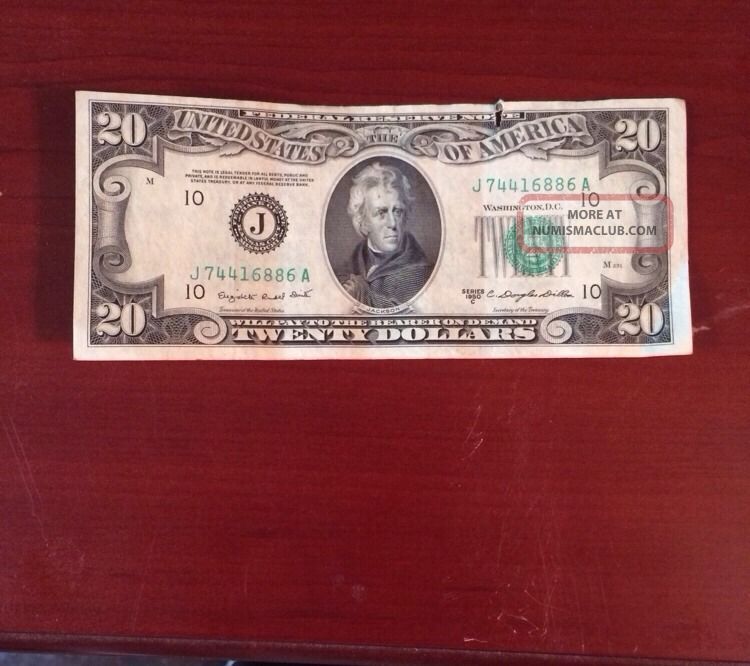 Series 1950 C 20 Dollar Bill