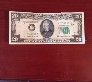 Series 1950 C 20 Dollar Bill photo