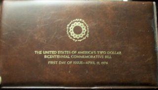 Two Dollar Bicentennial Commemorative Bill First Day Of Issue photo