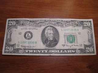 1963 20 Dollar Bill - San Francisco photo