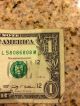 Rare Palindrome 1 Dollar Bill Serial Number Small Size Notes photo 1