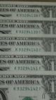 1977 - 5 - Consective Serial Numbers One Dollar Bills Small Size Notes photo 4