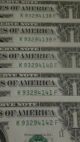 1977 - 5 - Consective Serial Numbers One Dollar Bills Small Size Notes photo 5