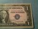 1 - Blue Seal 1957 - B - 1 - Doller Silver Cert.  Us - Cresp Small Size Notes photo 2