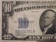 1934 $10 Silver Certificate Bill - A86132701a Small Size Notes photo 2