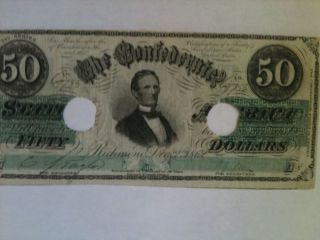 1862—$50.  00 Confederate States T - 50 photo