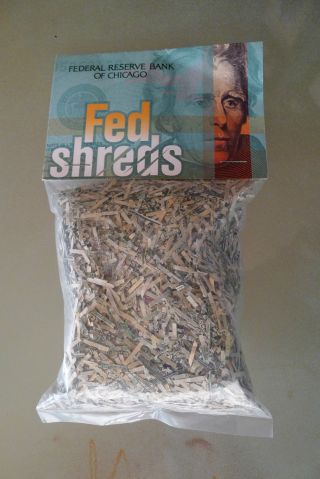 Fed Shreds - Federal Reserve Bank Of Chicago - Actual Shredded U.  S.  Money photo