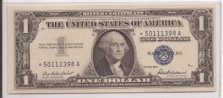 One Series 1957 $1 Silver Certificate Star Note Uncirculated 133 photo