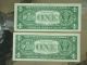 Two ' Uc ' Consectitve 1957 ' A ' $1.  00 Siler Cert ' S Sharp Crisp Small Size Notes photo 4