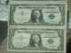Four U.  S.  Bills 3 - $1 Silver Cert ' S 1 - $2 U.  S.  Note 1935,  1953,  1957 ' Au ' Small Size Notes photo 3