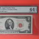 $2 1963 Legal Tender Star Note Fr 1513 Pmg 64 Epq Small Size Notes photo 3