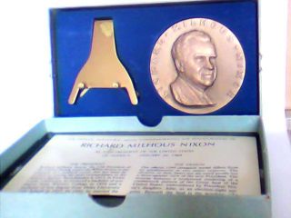 Richard Nixon 1969 Presidential Inaugural Bronze Medal photo