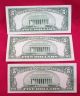 (3) $5 Five Dollar Silver Certificates Series 1934d Small Size Notes photo 1