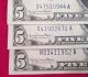 (3) $5 Five Dollar Silver Certificates Series 1934d Small Size Notes photo 2